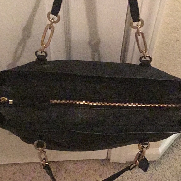 COACH,” Black Leather Satchel “❤️ - Picture 4 of 6